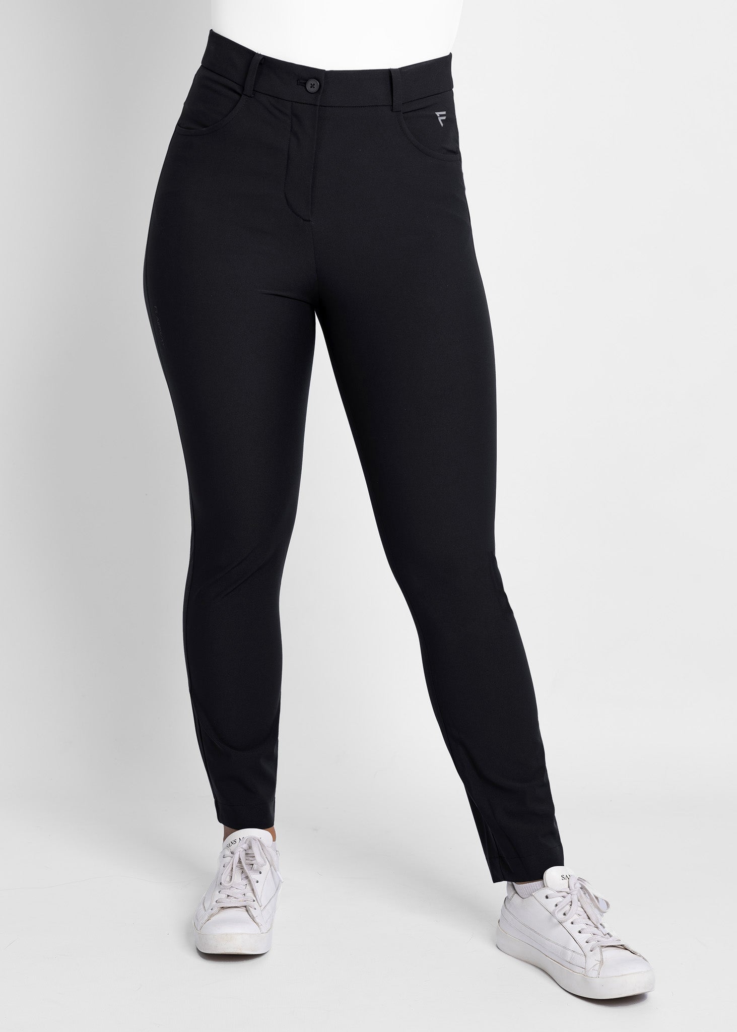 women high-waisted  golf pants (black)