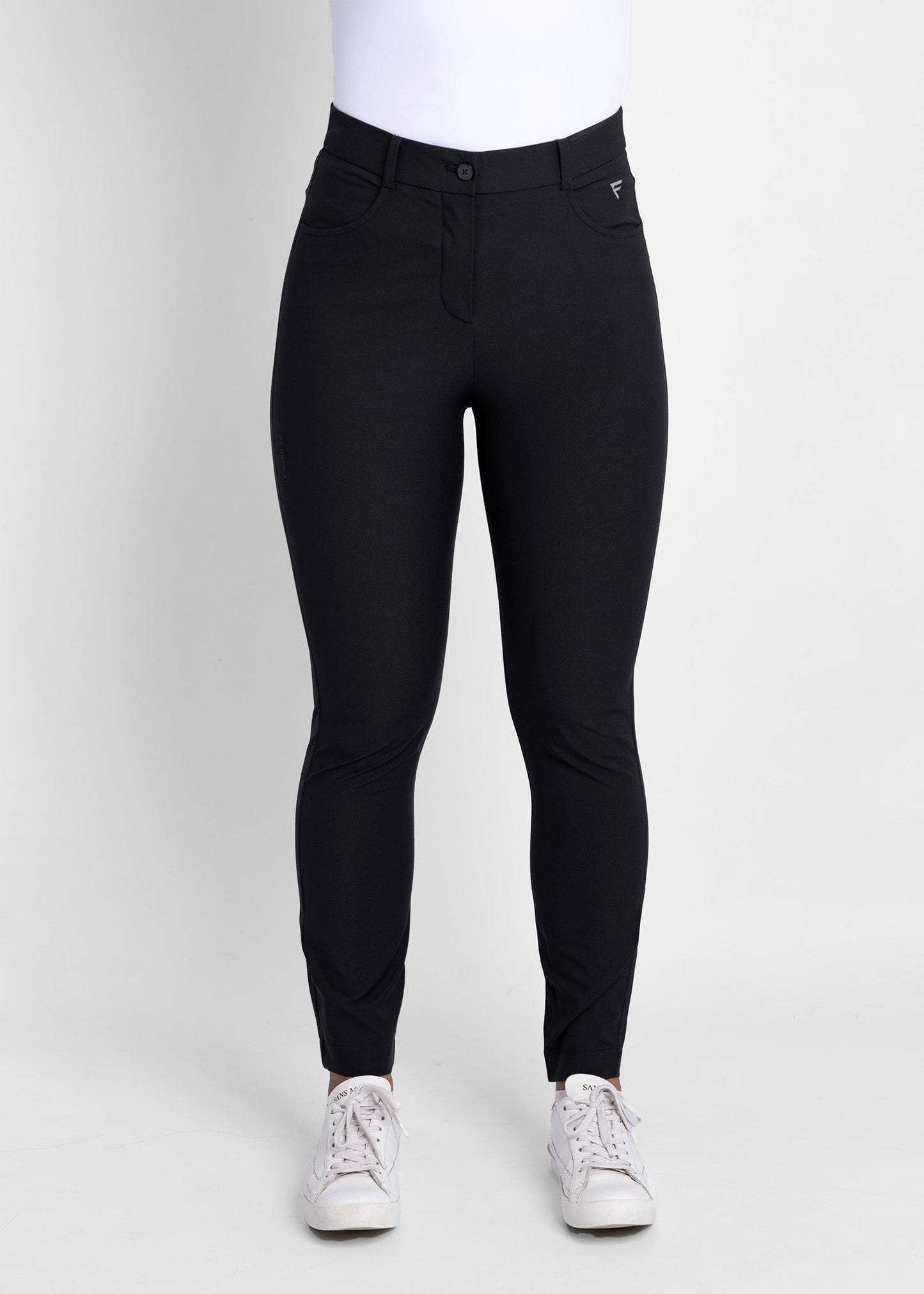 women high-waisted golf pants (black)