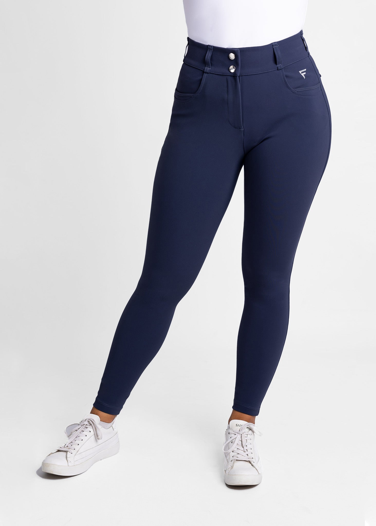 women high-waisted stretchy golf pants (navy)