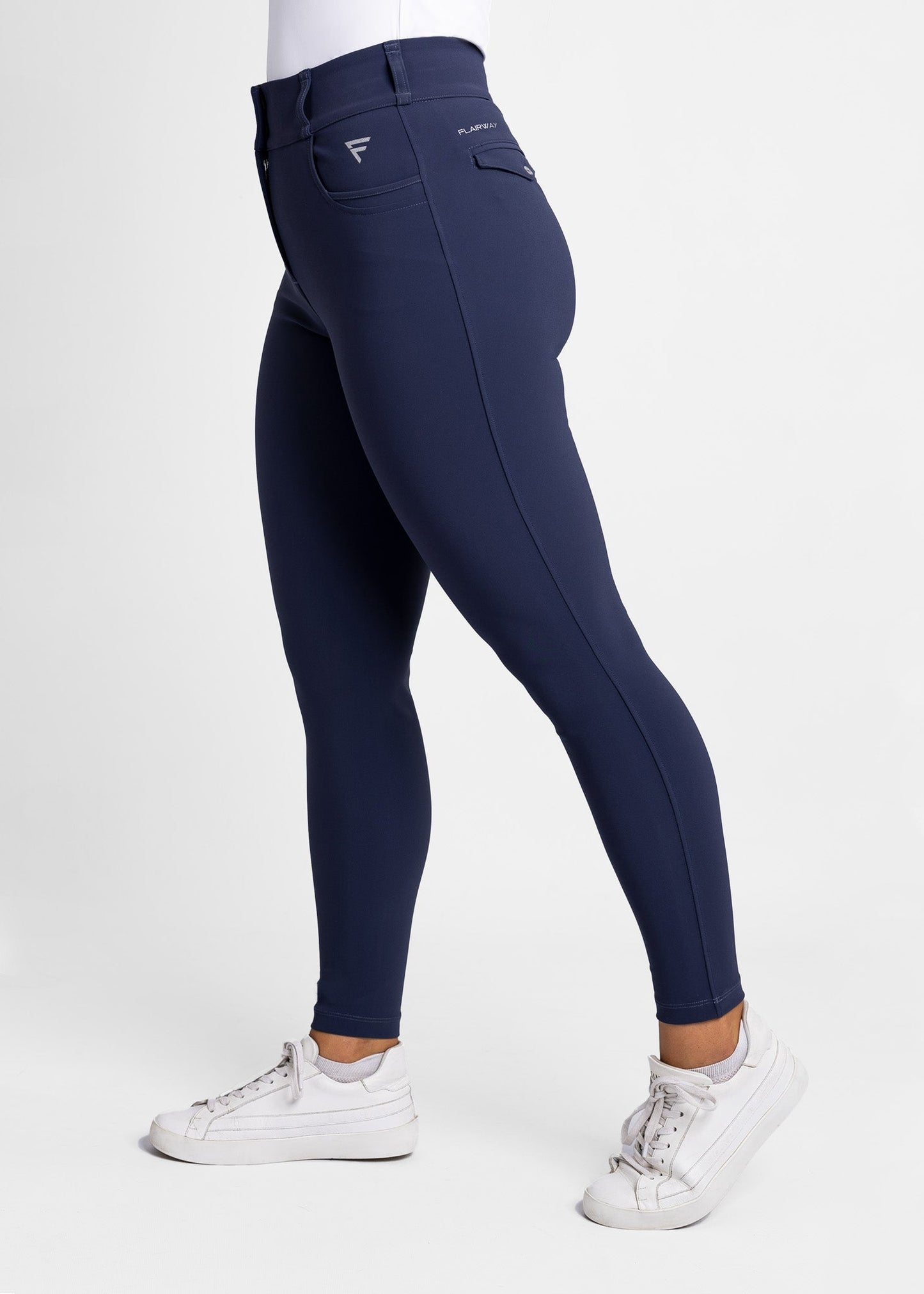 women high-waisted stretchy golf pants (navy)