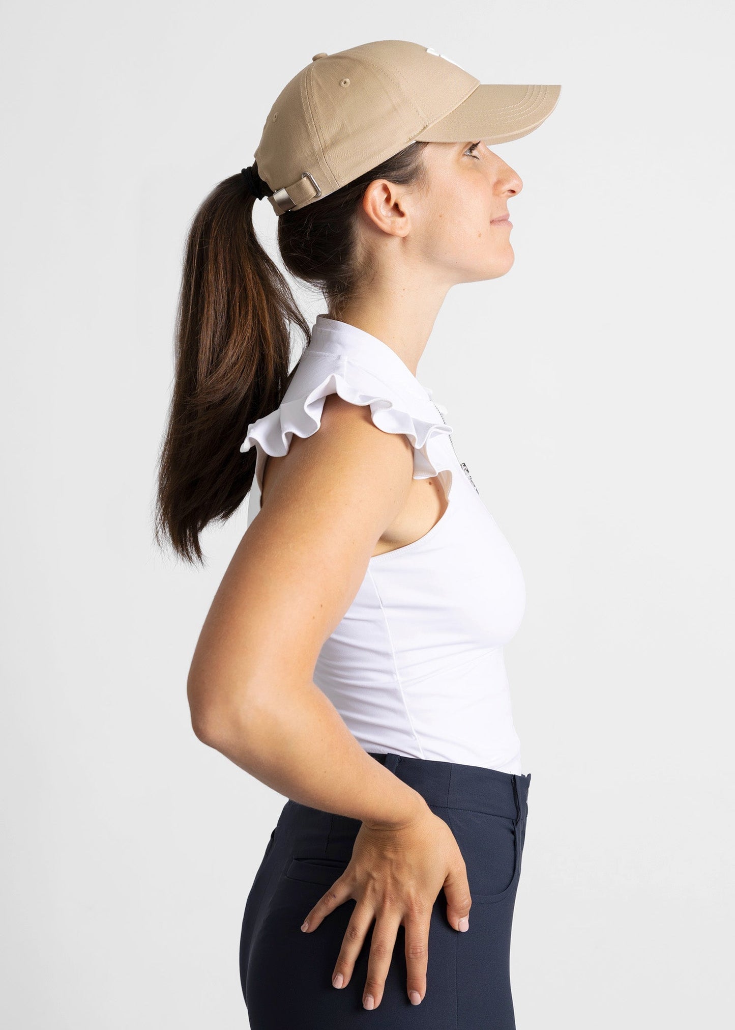 unisex organic cotton golf cap (beige)