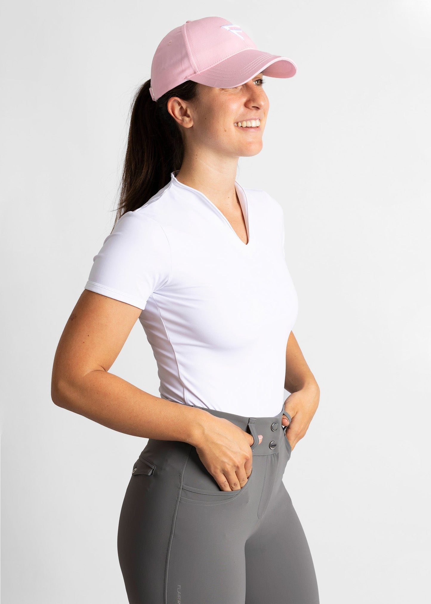 unisex organic cotton golf cap (light pink)