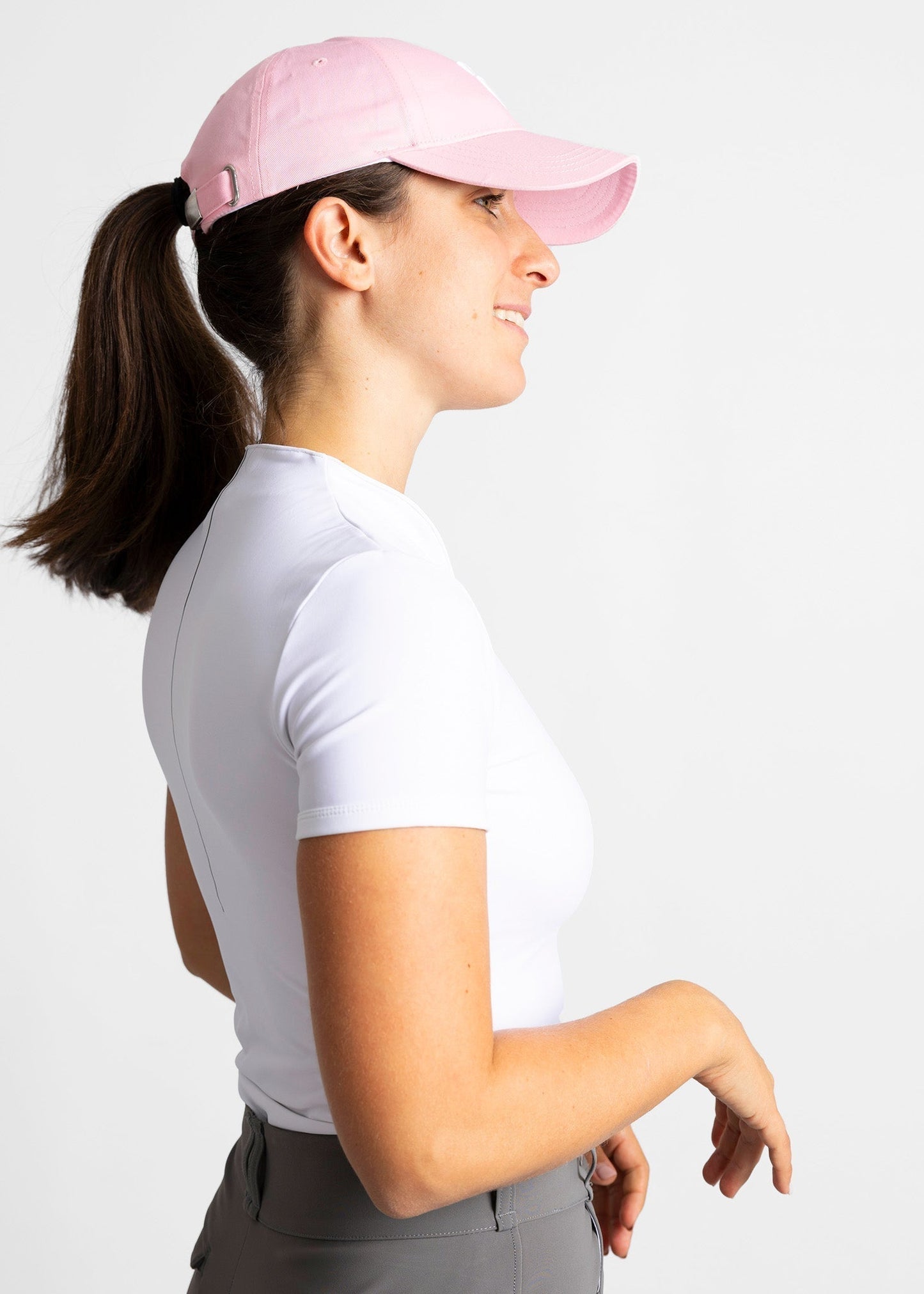 unisex organic cotton golf cap (light pink)