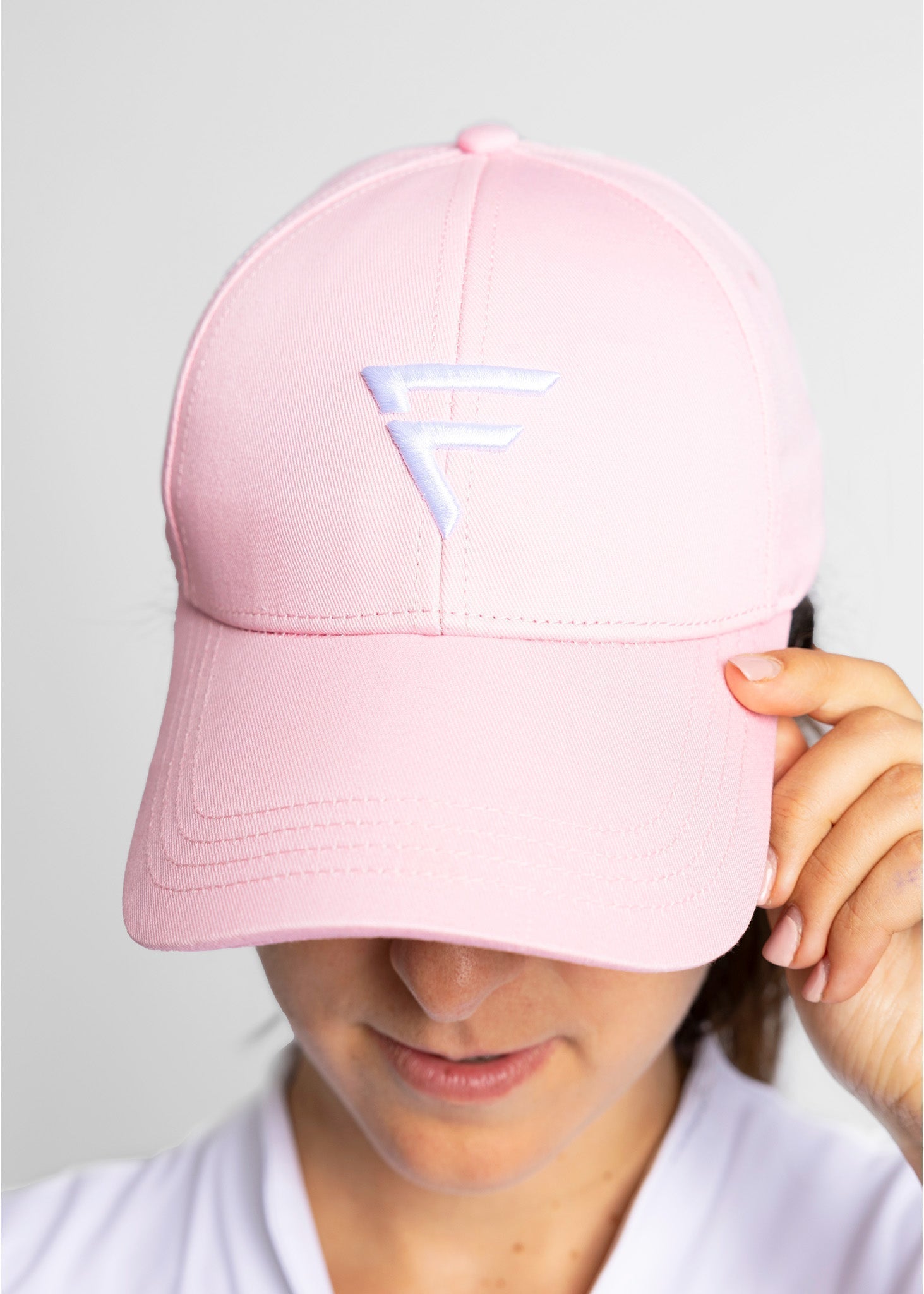 unisex organic cotton golf cap (light pink)