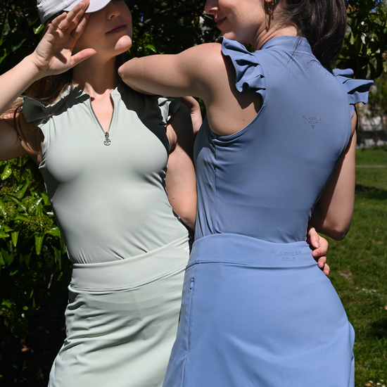 Azure Blue Pebble Golf Skirt Video